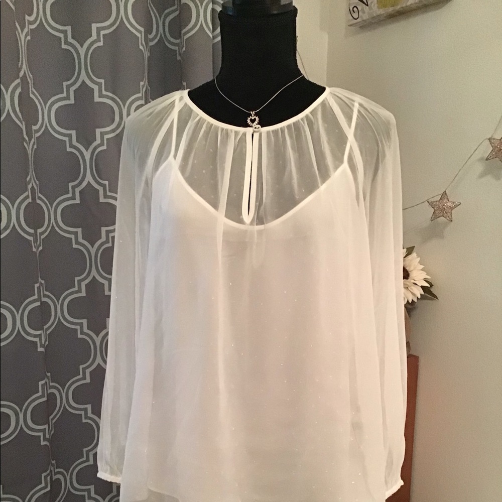 J.Crew Sheer Top - Picture 7 of 8